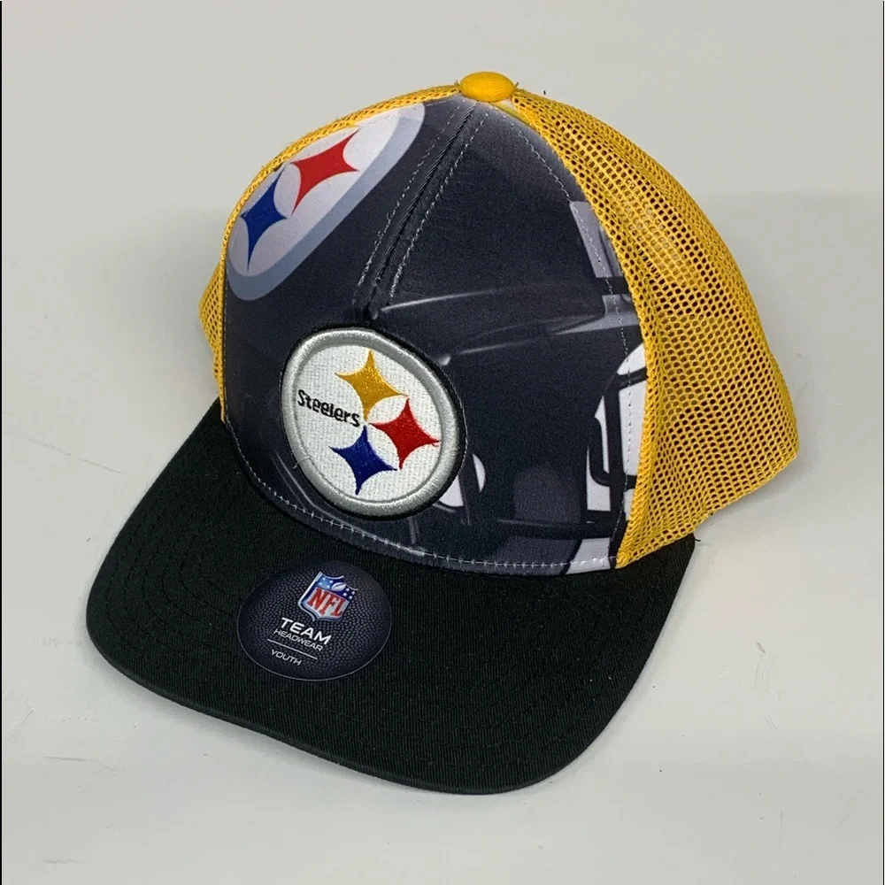 Pittsburgh Steelers NFL Equipment Yellow Embroidered Cloth Team Field Hat Youth